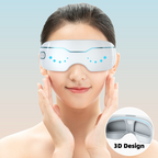 Woman wearing the Driftly Steam Eye Mask, 3D contoured shell