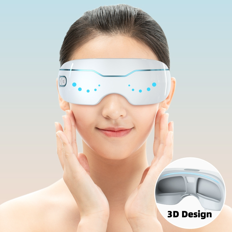 Woman wearing the Driftly Steam Eye Mask, 3D contoured shell